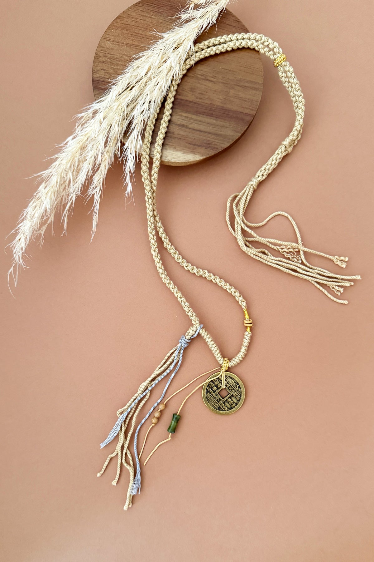 Collier tressé à pièce ancienne - L'ethnie Miao  HanWen Shop