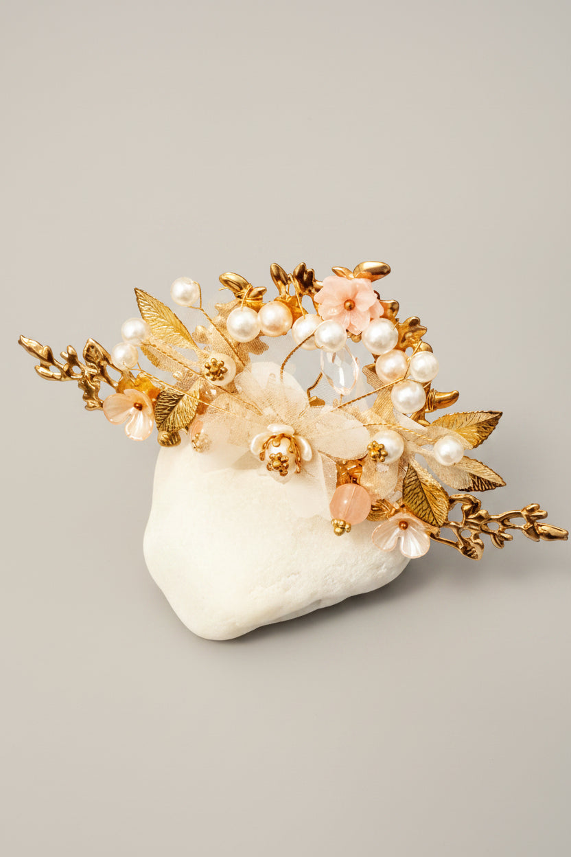 Couronne - Les fleurs rosées - HanWen Shop