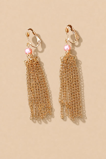 Couronne du Phénix & boucles d'oreilles - Mariée doré rose - HanWen Shop