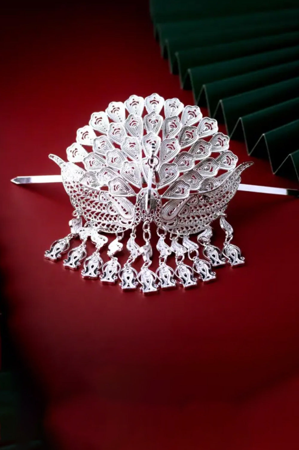 Couronne en forme de paon - L'ethnie Miao - HanWen Shop
