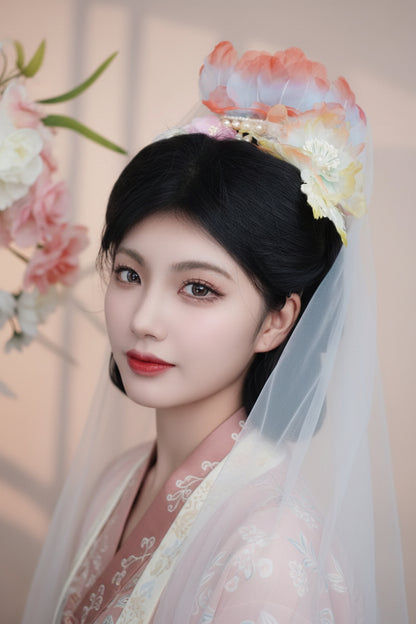 Couronne florale en soie « Koï » - HanWen Shop