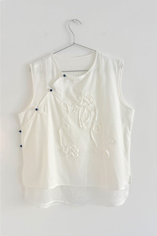 Débardeur blanc chinois - version moderne - HanWen Shop