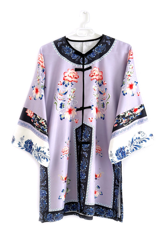 Ensemble Hanfu de la dynastie Qing 清 - princesses Manchu en violette