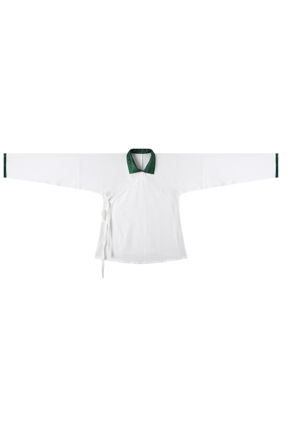 Ensemble Hanfu Style Ming - Blanc Perle & Vert Émeraude - HanWen Shop