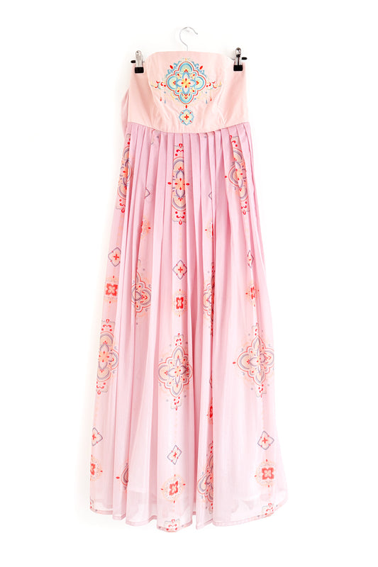 Ensemble Hanfu de la dynastie Tang 唐 - Robe "HeZi Qun" fleurs - HnWen Shop