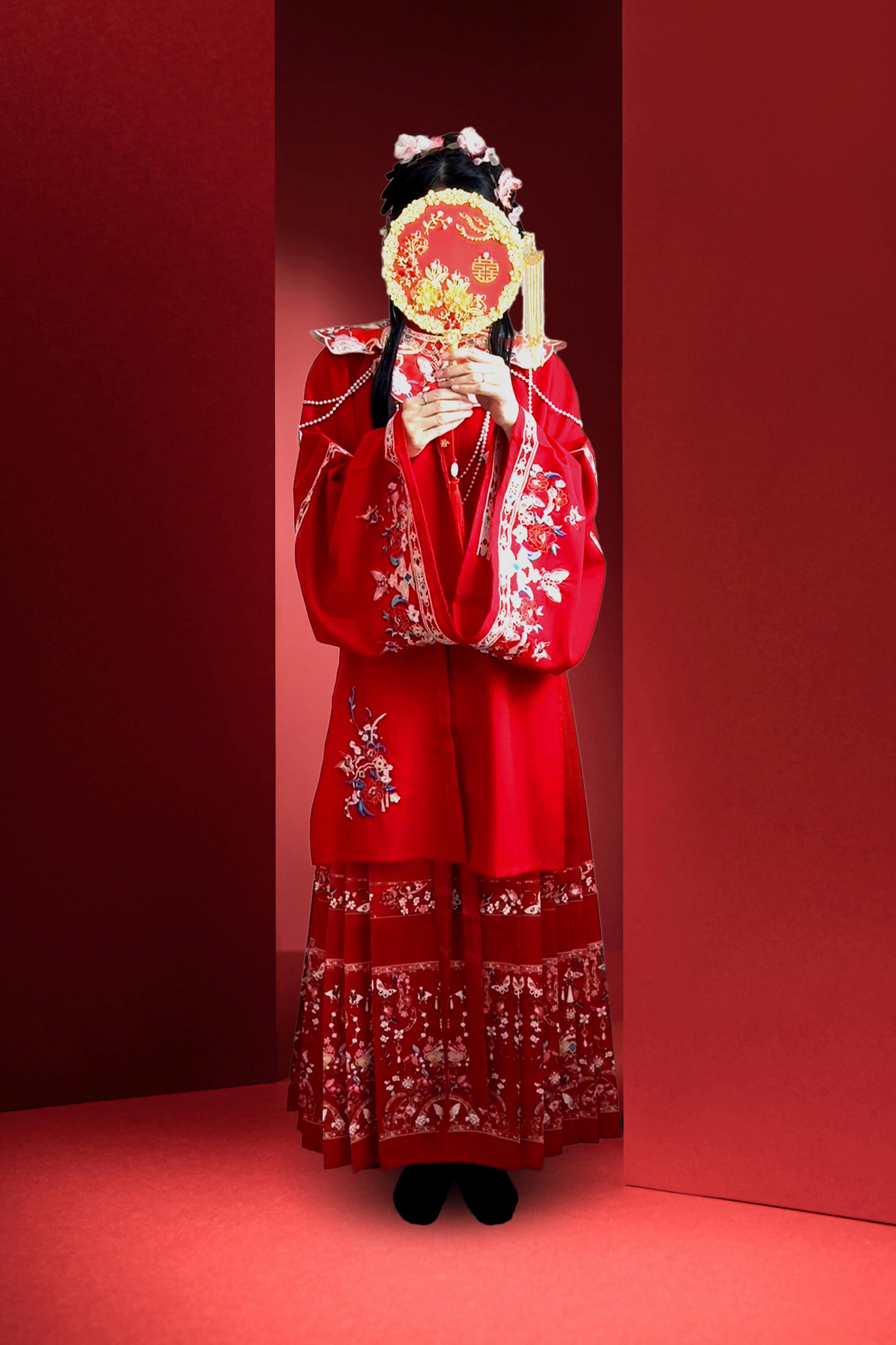 Ensemble Hanfu de la dynastie Ming 明 - "Hongran" - HanWen Shop