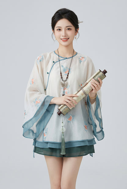 Ensemble Hanfu moderne - Style Neo-Chinese - HanWen Shop