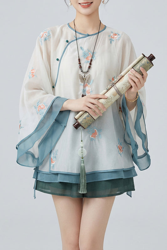 Ensemble Hanfu moderne - Style Neo-Chinese - HanWen Shop