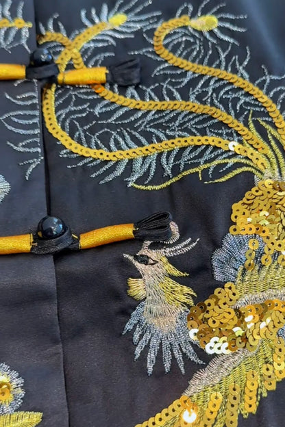 Gilet Chinois Brodé Haut de Gamme – Dragon & Phénix - Hanen Shop