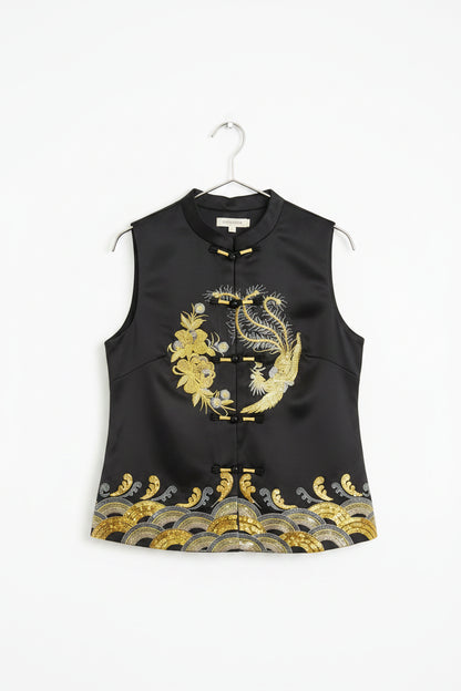 Gilet Chinois Brodé Haut de Gamme – Dragon & Phénix - Hanen Shop