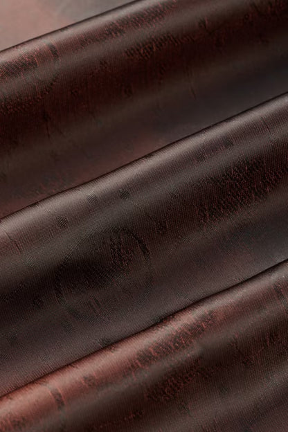 Hanfu de la dynastie Tang 唐 - Robe à col rond noire et bronze -HanWen Shop