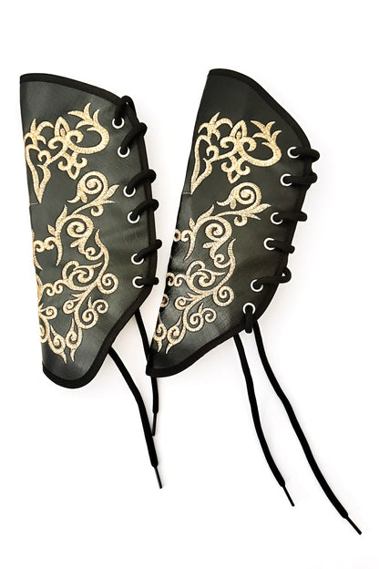 Hanfu de la dynastie Tang 唐 - Robe noir et or brodé - HanWen Shop