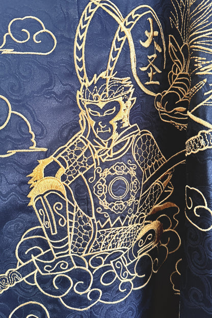 Hanfu de la dynastie Tang 唐 - Robe noir et or brodé - HanWen Shop