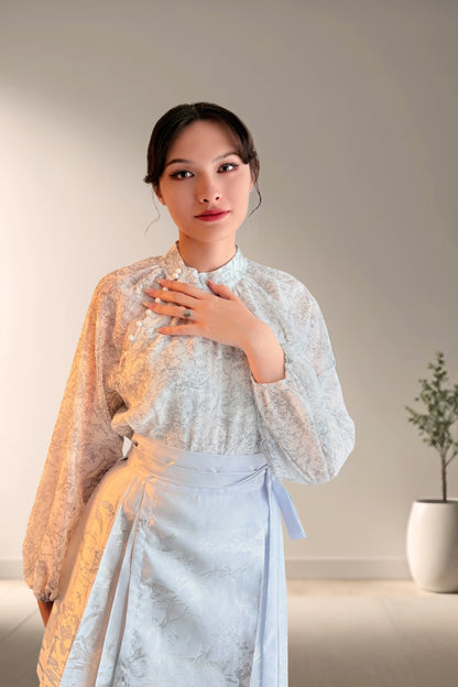 Hanfu moderne - Jupe "Mamian Qun" courte - HanWen Shop