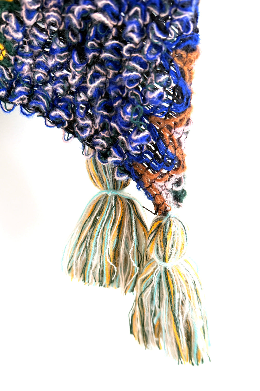 Hanfu moderne - Châle Ethnique Multicolore à Pompons - HanWen Shop