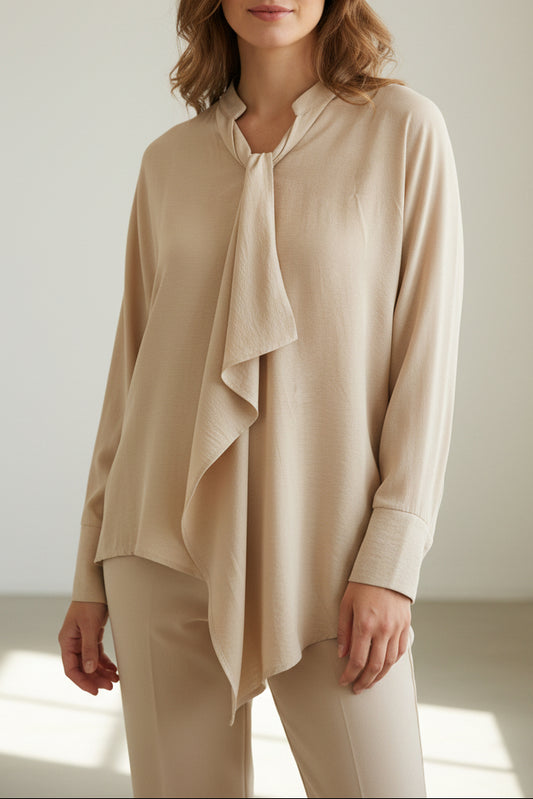 Hanfu moderne - Chemise Asymétrique Esprit Zen - HanWen Shop