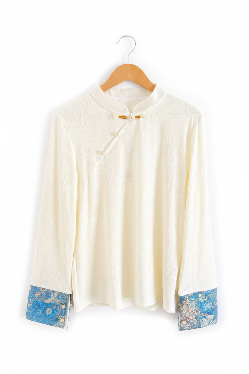Hanfu moderne - Chemisier en jacquard - HanWen Shop