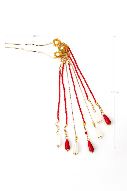 Épingle à cheveux ondulée en forme U de l'atelier de HanWen - Le soleil d'automne - HanWen Shop