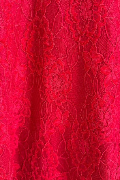 Qipao du style République de Chine 民国 - en dentelle rouge - HanWen Shop