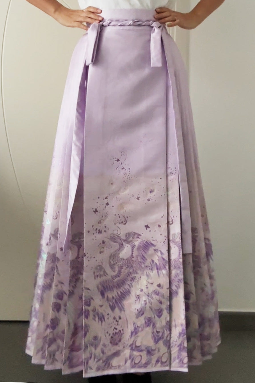 Jupe Hanfu "MaMian Qun" de la dynastie Ming 明 - Phénix - HanWen Shop