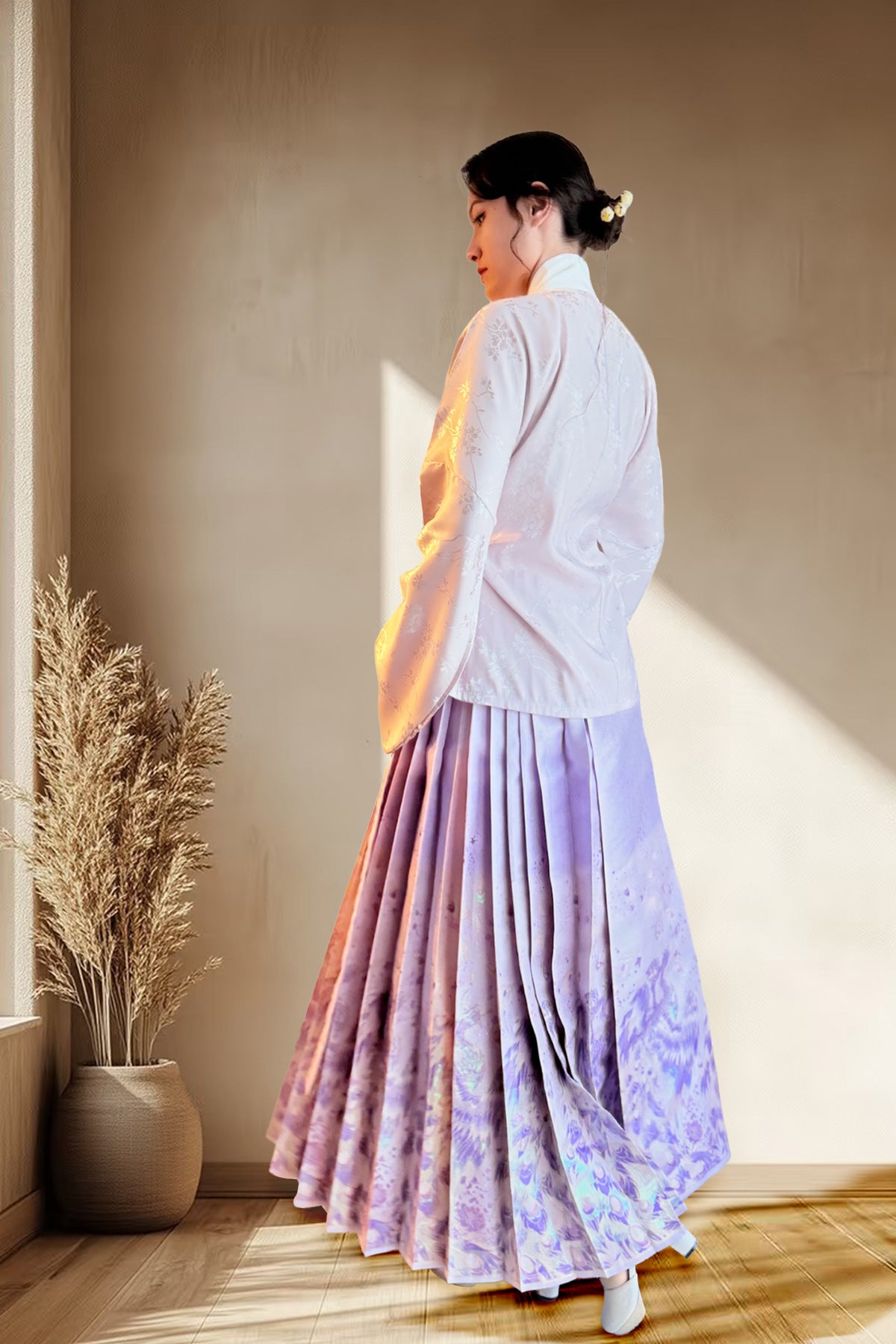 Jupe Hanfu "MaMian Qun" de la dynastie Ming 明 - Phénix - HanWen Shop