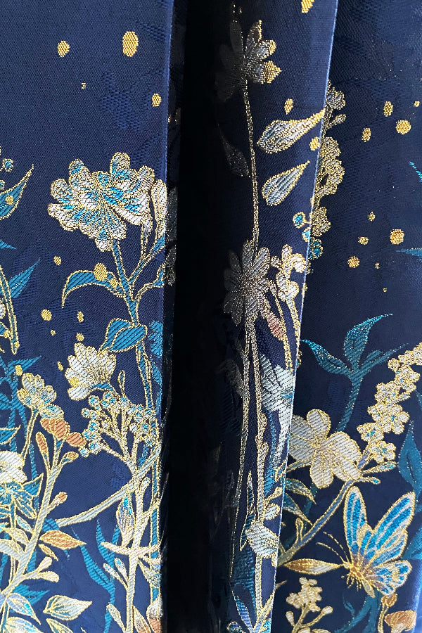 Jupe Hanfu "MaMian Qun" de la dynastie Ming 明 - Libellule bleue Dansante - HanWen Shop