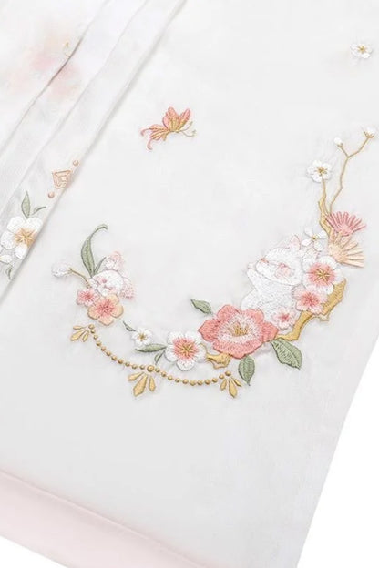 Jupe du Hanfu de la dynastie Song 宋 - À cent plis broderies - HanWen Shop