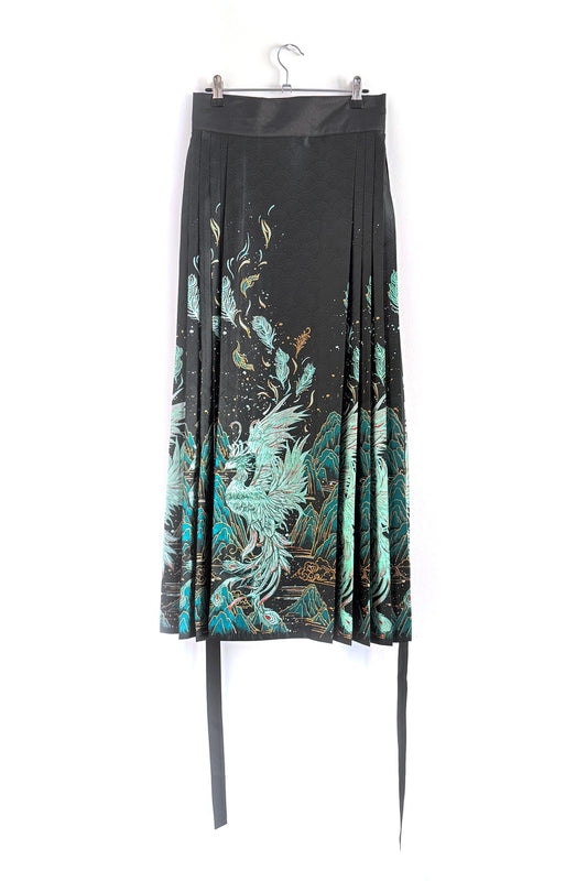 Jupe Mamian « Plumes Légères »  - Brocart d'Or & Motifs Traditionnels HanWen Shop