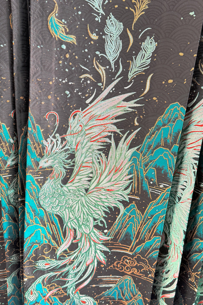 Jupe Mamian « Plumes Légères »  - Brocart d'Or & Motifs Traditionnels HanWen Shop