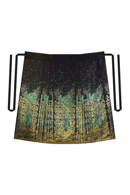 Mamian Qun du Hanfu de la dynastie Ming - Jupe "Arbre aux Pièces en Bronze" -HanWen Shop