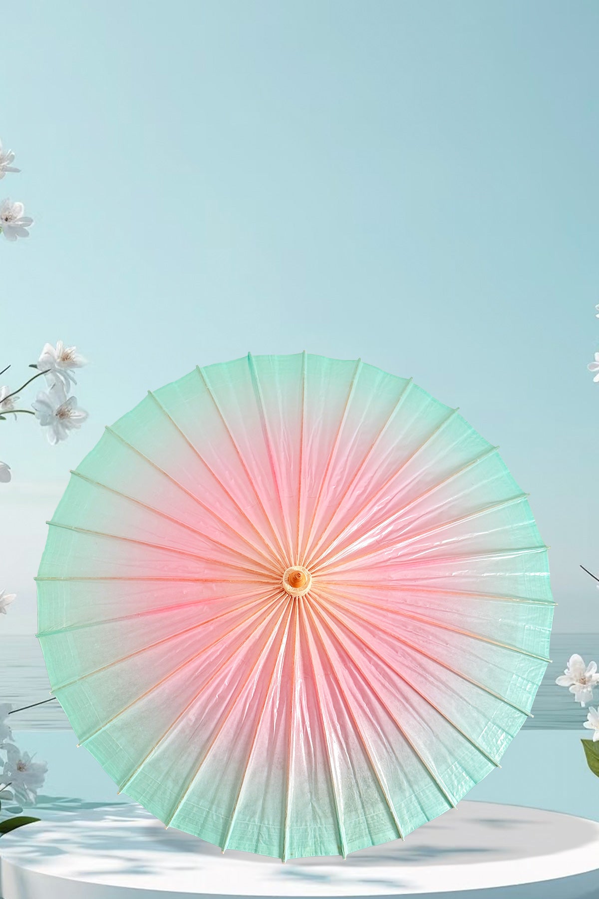 Ombrelle chinoise en papier à l'huile épais - Dégradé