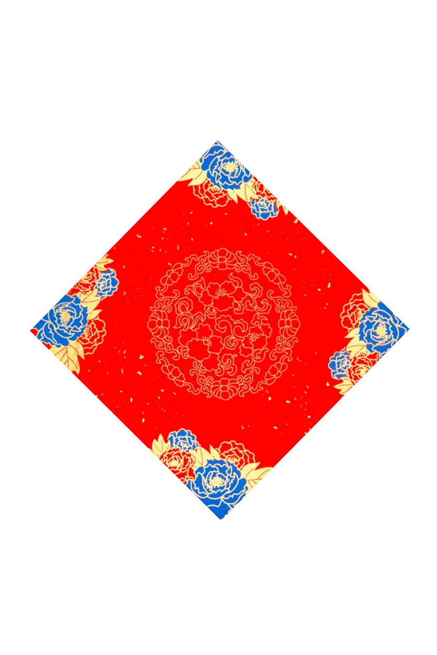 Papier Xuan de chinois traditionnel en format carré - Ciré rouge vif - HanWen Shop
