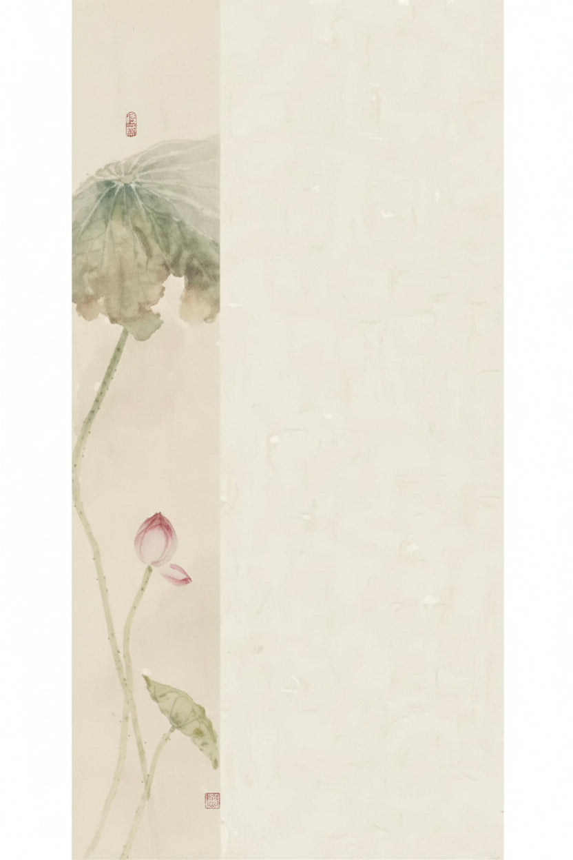 Papier d’art en Xuan - Lotus estival (semi-cuit) - HanWen Shop