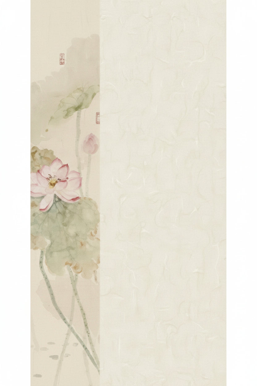 Papier d’art en Xuan - Lotus estival (semi-cuit) - HanWen Shop