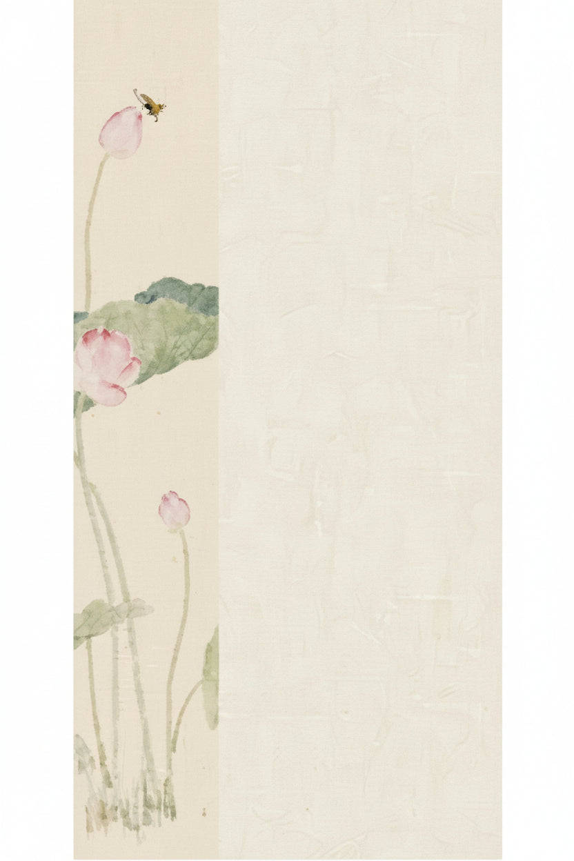 Papier d’art en Xuan - Lotus estival (semi-cuit) - HanWen Shop