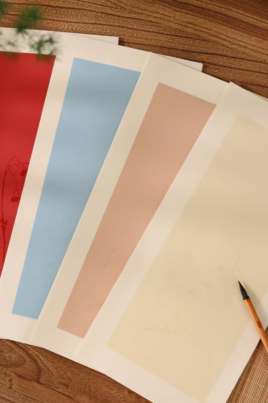 Papier de calligraphie décoré – Xuan (semi-cuit) - HanWen Shop