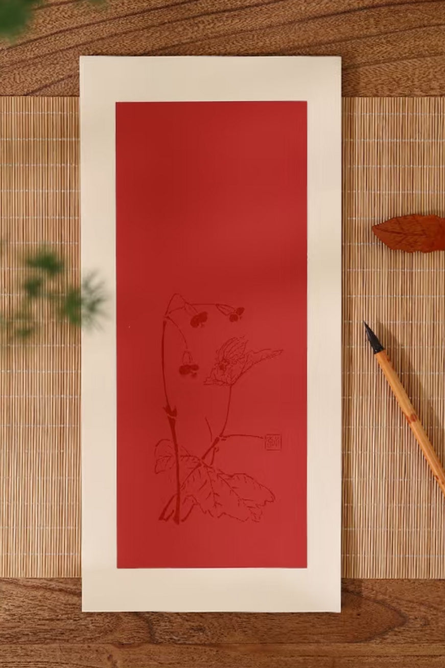 Papier de calligraphie décoré – Xuan (semi-cuit) - HanWen Shop