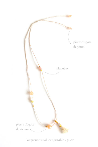 Parure "Aurore douce" Collier & bracelet faits main et personnalisable - HanWen Shop