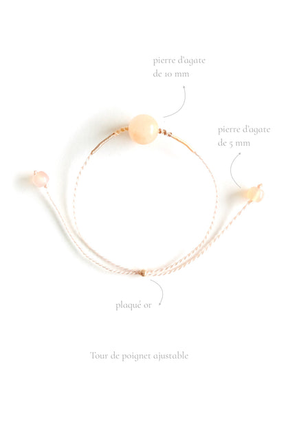 Parure "Aurore douce" Collier & bracelet faits main et personnalisable - HanWen Shop