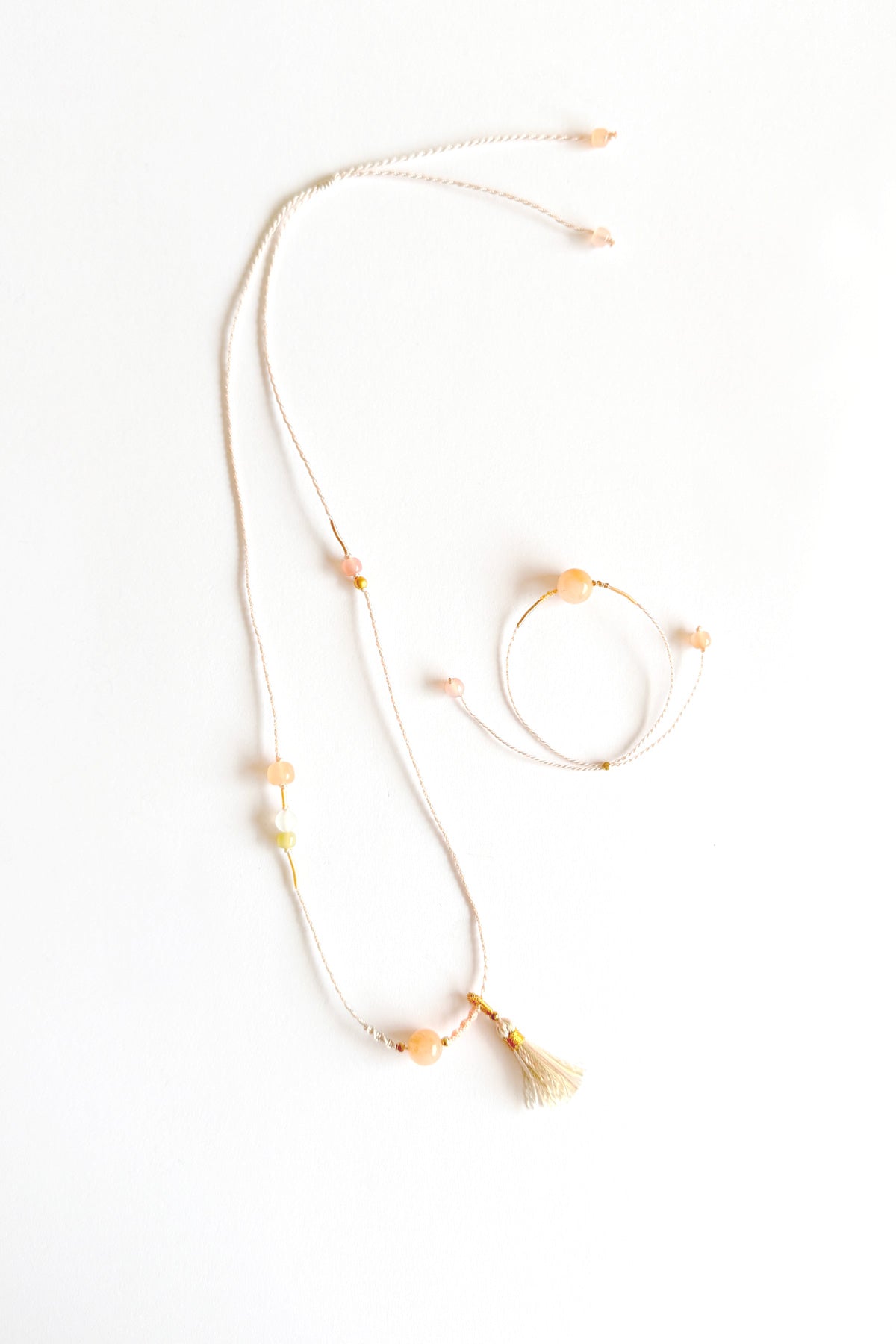 Parure "Aurore douce" Collier & bracelet faits main et personnalisable - HanWen Shop