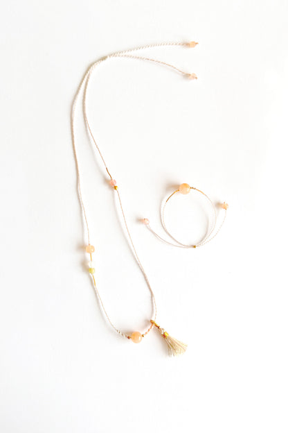 Parure "Aurore douce" Collier & bracelet faits main et personnalisable - HanWen Shop