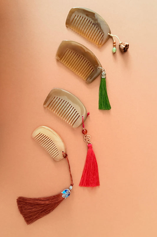 Peigne Mini en Corne Naturelle - HanWen Shop