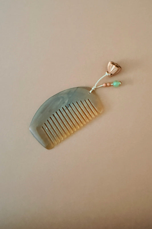 Peigne Mini en Corne Naturelle - HanWen Shop