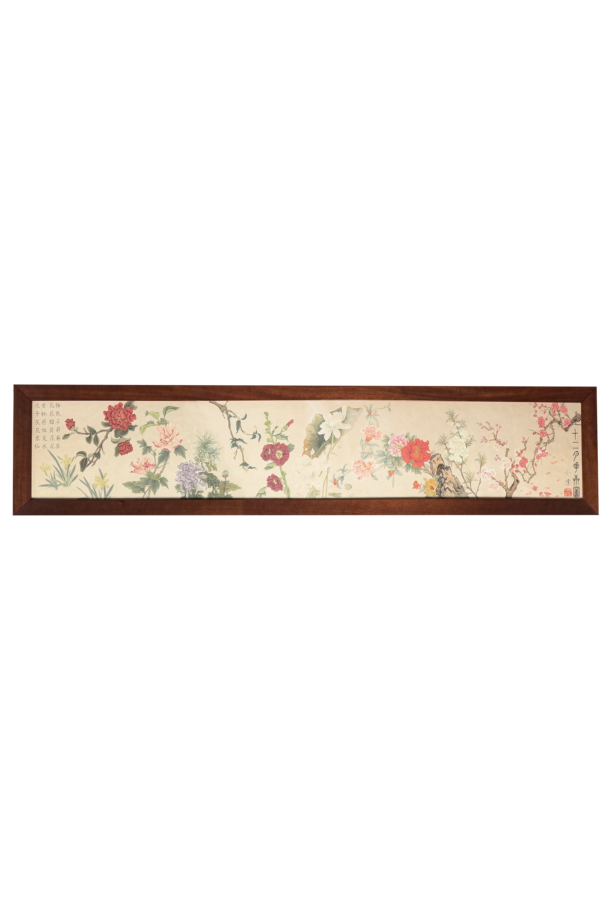 Peinture chinoise en style Gongbi - Les douze fleurs des mois - HanWen Shop