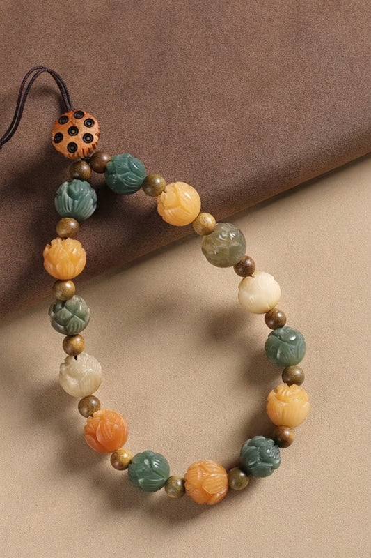 Pendentif en graines de bodhi - Chance & Prospérité - HanWen Shop