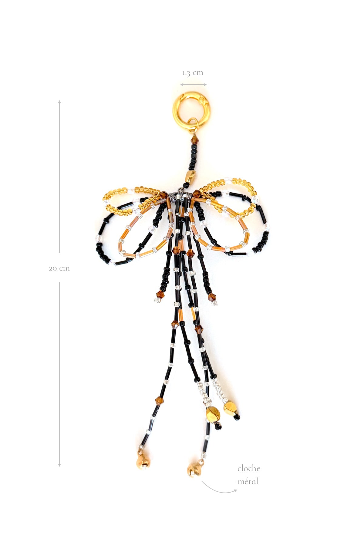 Pendentif de sac fait main – Modèles festifs - noir - HanWen Shop