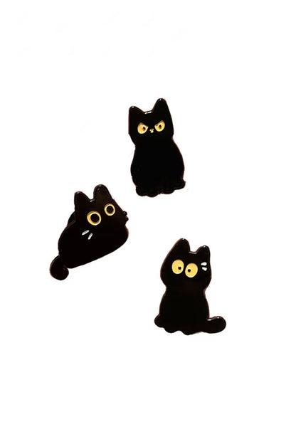 Pin - Émaillée Chat Noir - HanWen Shop