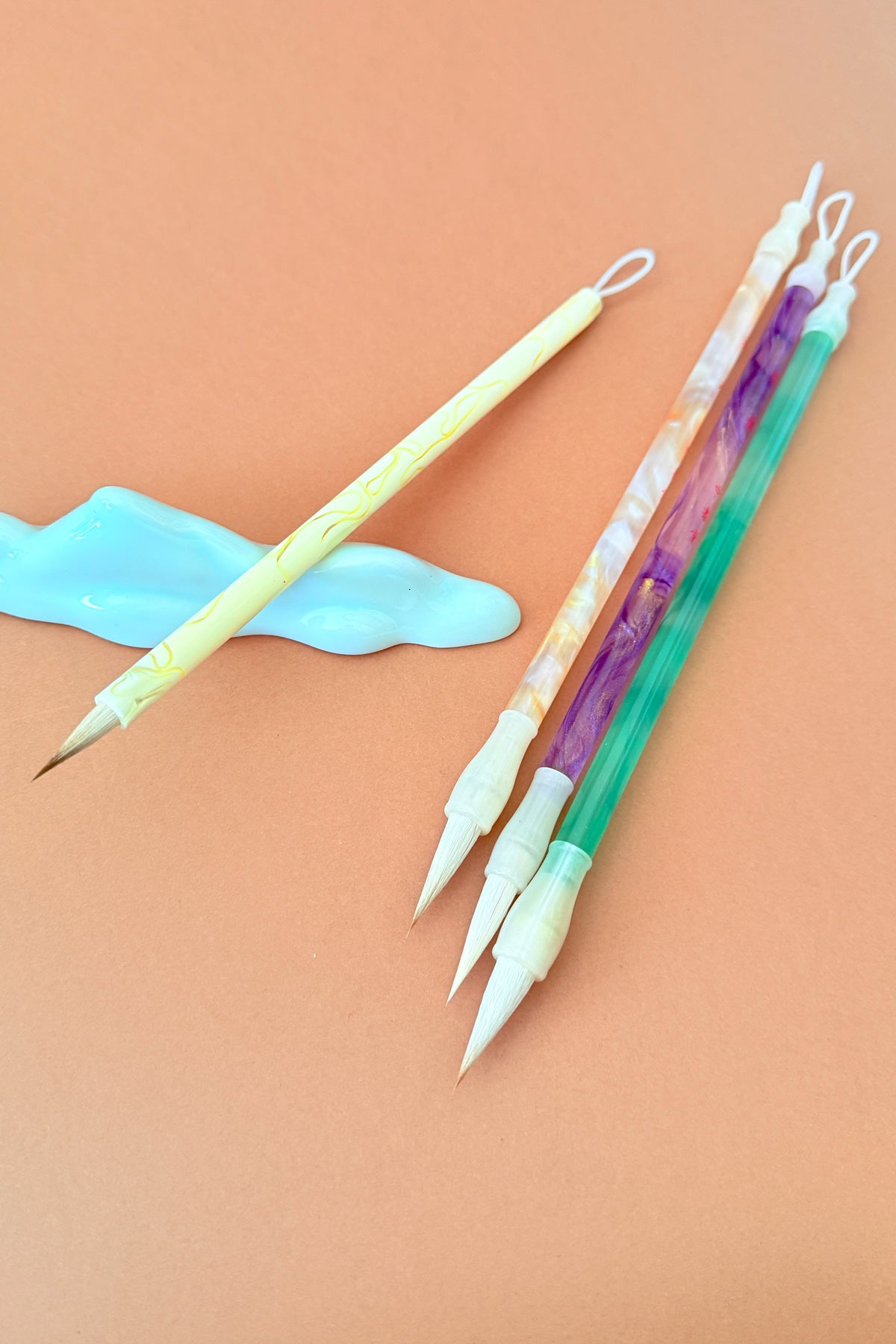 Pinceaux de calligraphie et peinture chinoise moderne - Manche en verre - HanWen Shop