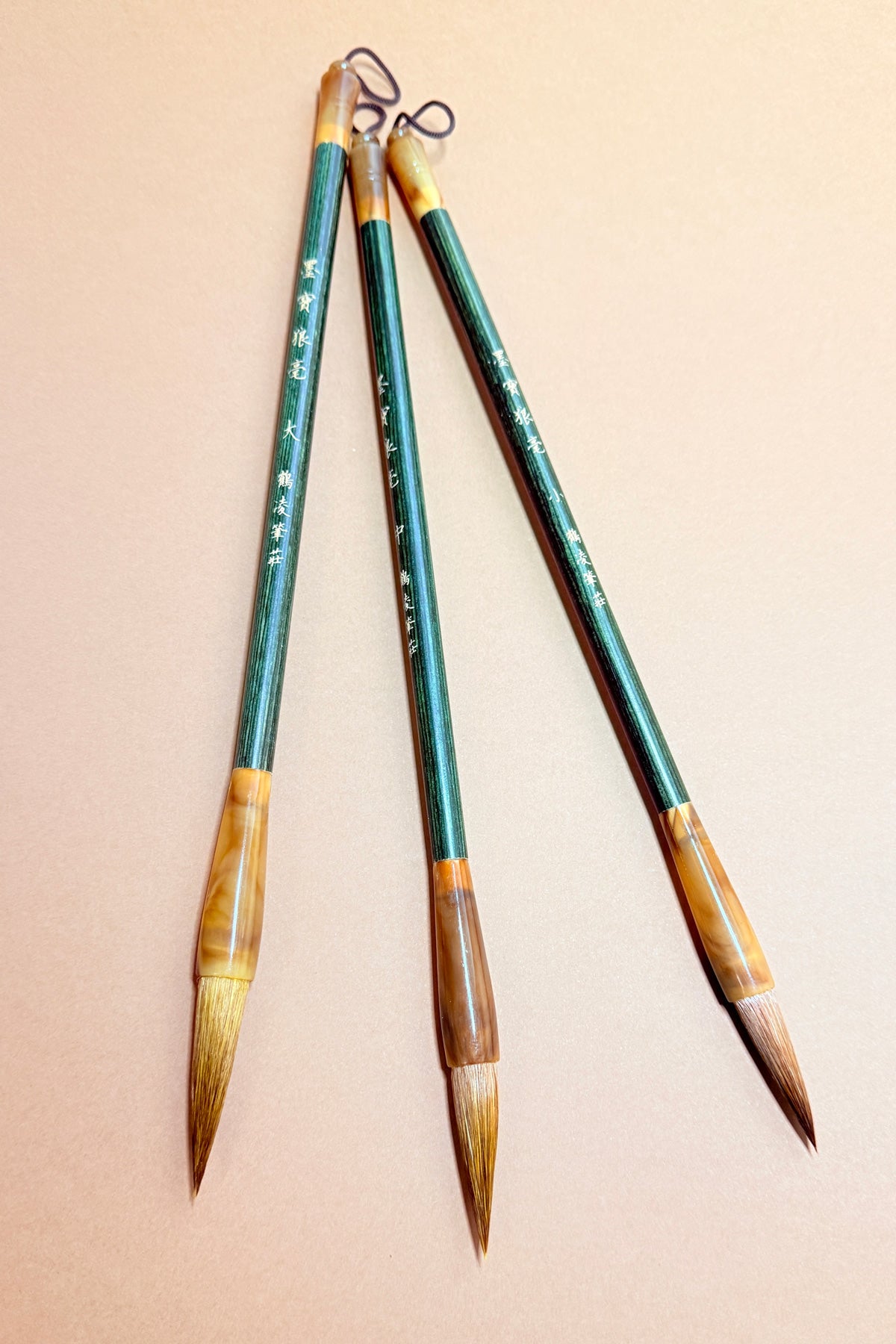 Pinceaux traditionnels chinois en bois - Poils de loup - HanWen Shop