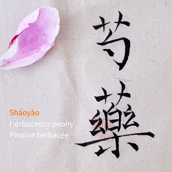 Fleurs et calligraphie chinoise